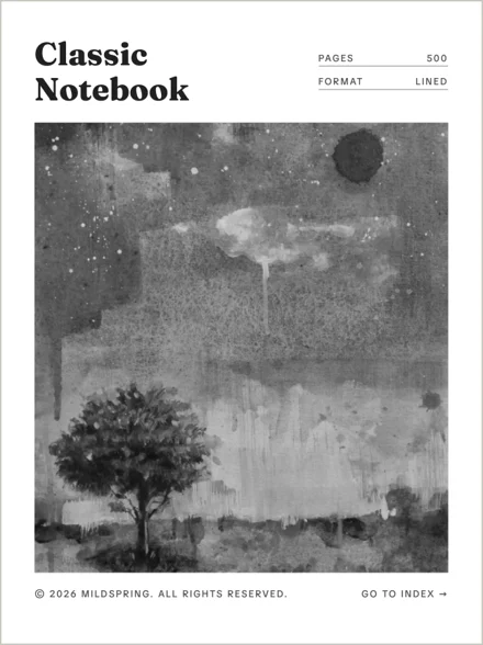 Painted cover of the Classic Notebook