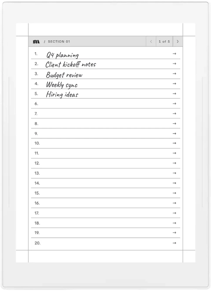 Tasks page