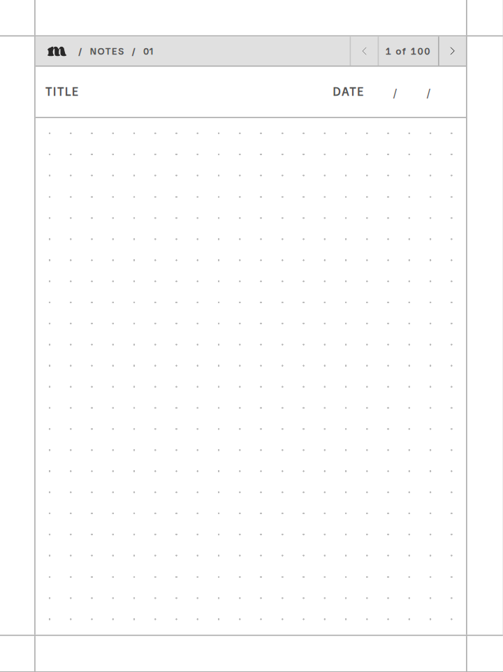 A dotted Notes page