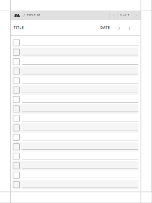 Checklist page