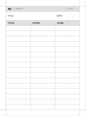 Kanban (Portrait) page