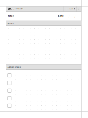 Meeting Notes (Dotted) page