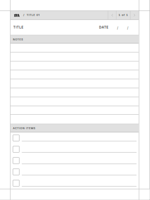 Meeting Notes (Lined) page