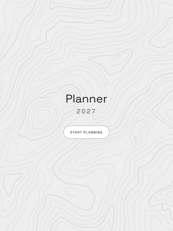 Cover of a sample planner