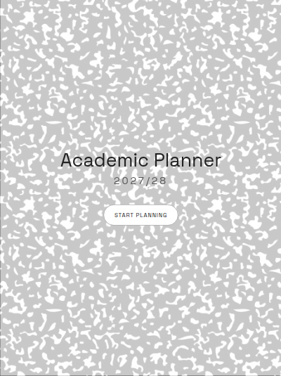 Cover of the Academic year setup
