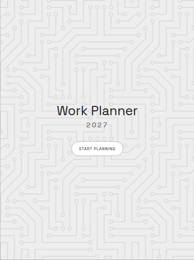 Cover of the Work planner setup