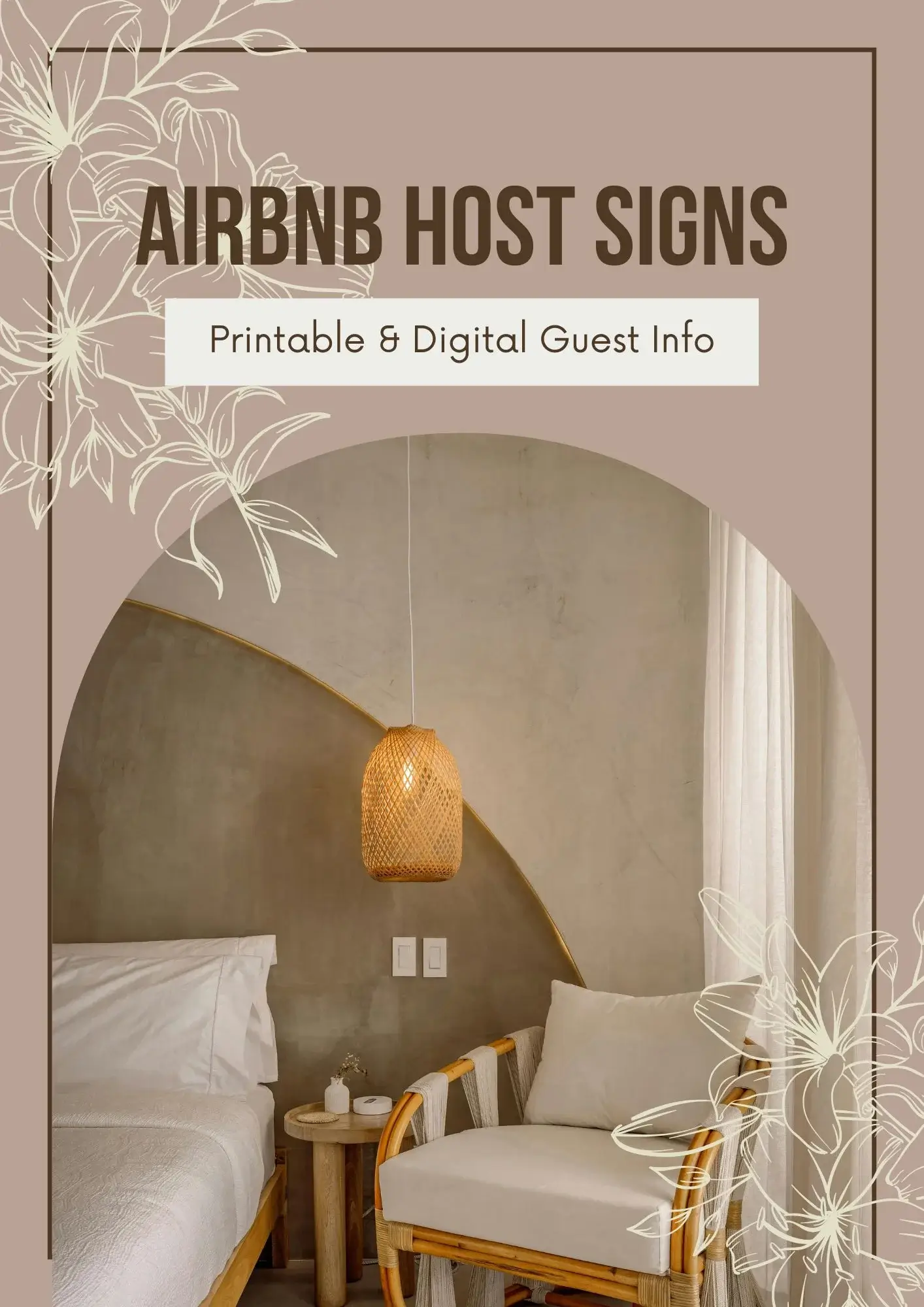 Printable / Digital Signs for Airbnb Hosts – Guest Info & House Rules