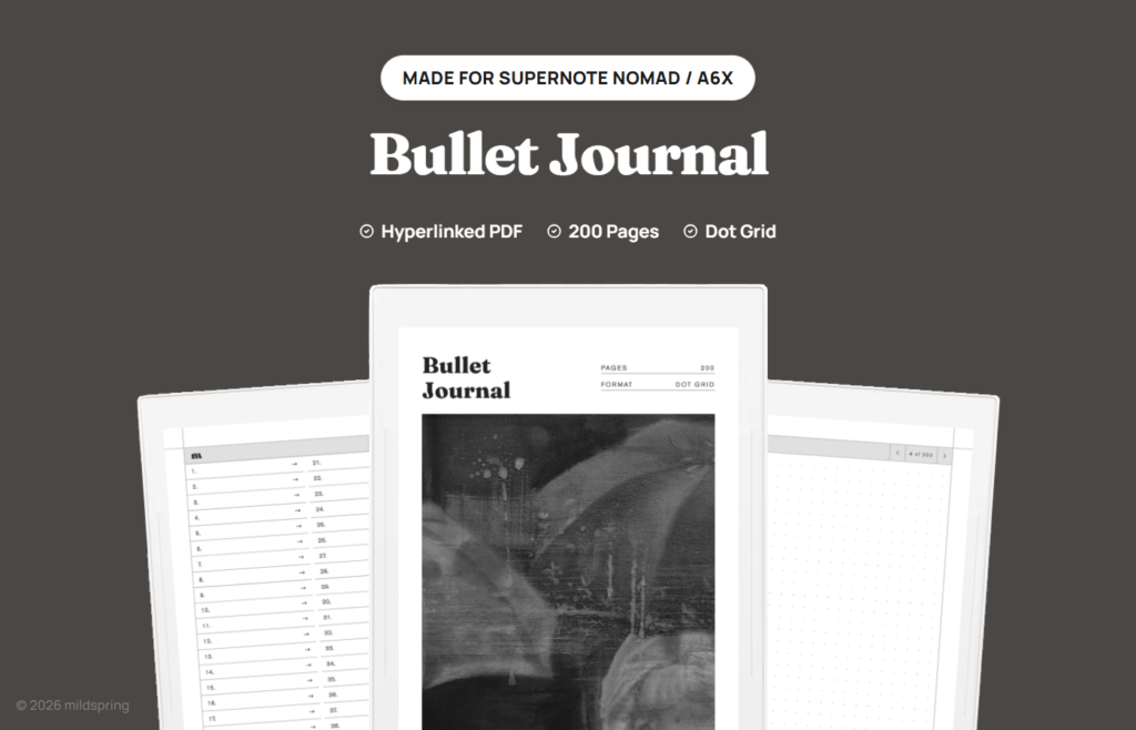 Bullet Journal for Supernote