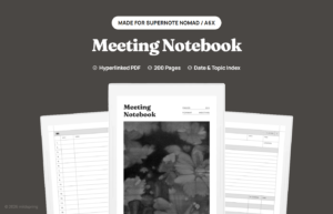 Business Meeting Notebook for Supernote