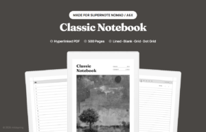 Classic Notebook for Supernote