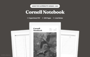 Cornell Notes Digital Notebook for Supernote