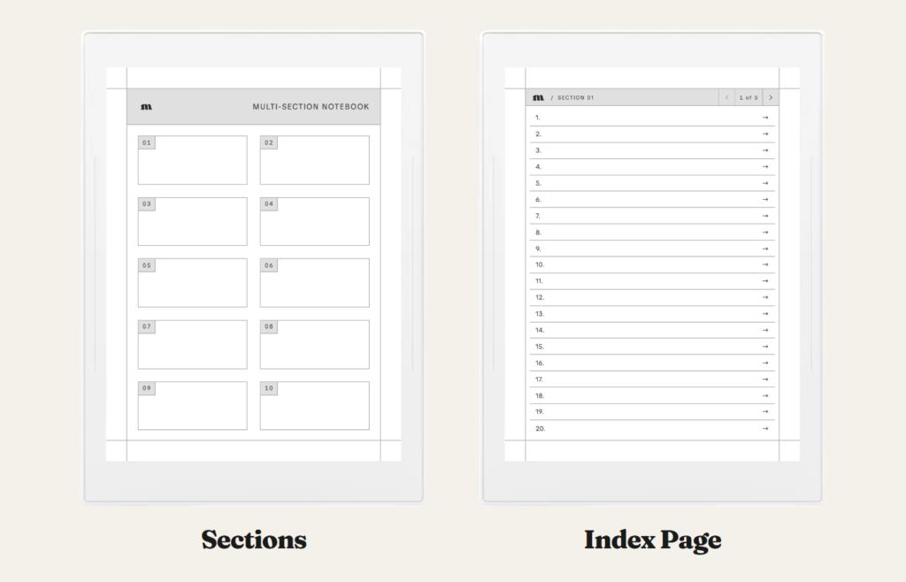 Multi-Section Notebook for Supernote, image 2