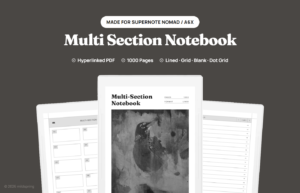 Multi-Section Notebook for Supernote