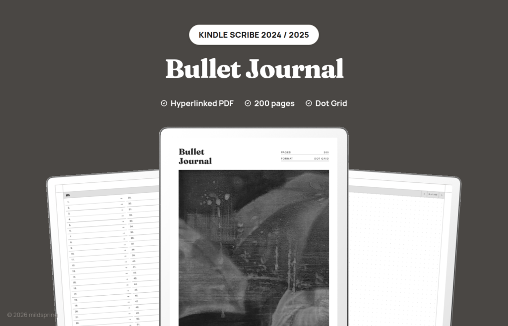 Bullet Journal for Kindle Scribe on Kindle Scribe
