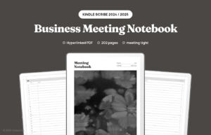 Business Meeting Notebook for Kindle Scribe