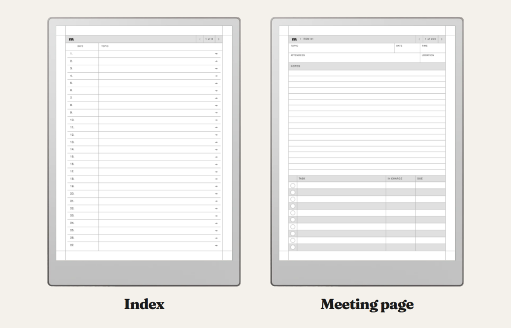 Business Meeting Notebook for reMarkable, image 3
