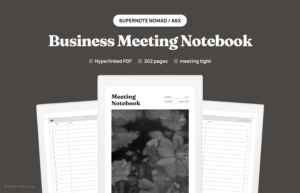 Business Meeting Notebook for Supernote