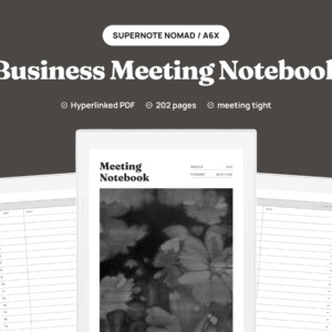 Business Meeting Notebook for Supernote