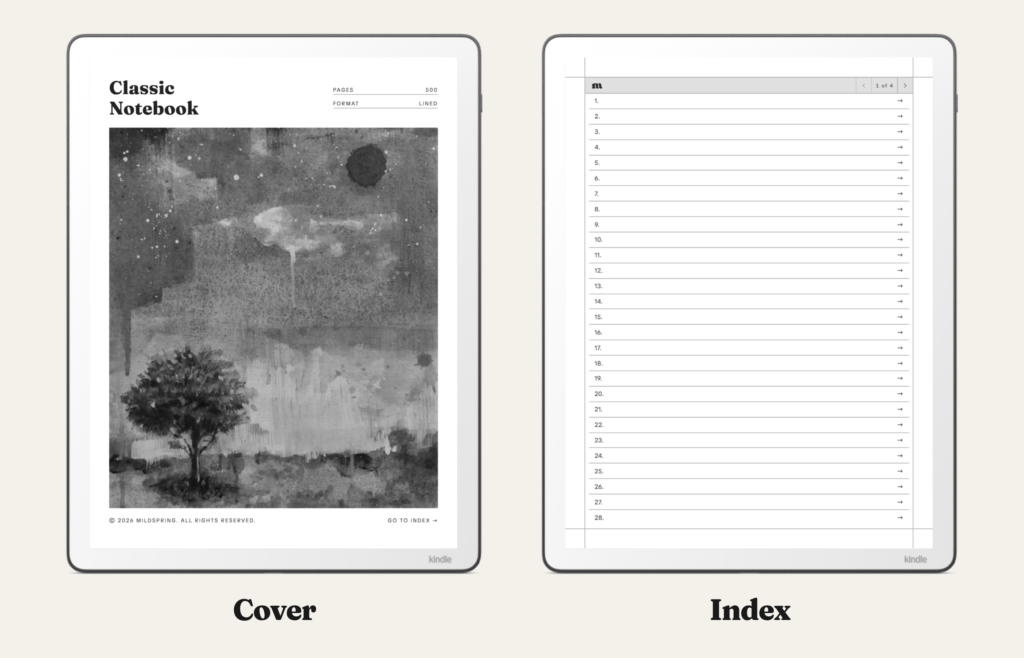 Classic Notebook for Kindle Scribe, image 2