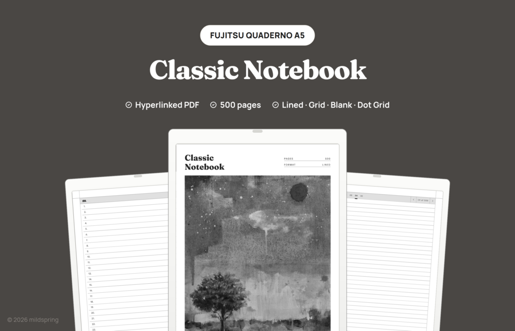 Classic Notebook for Quaderno