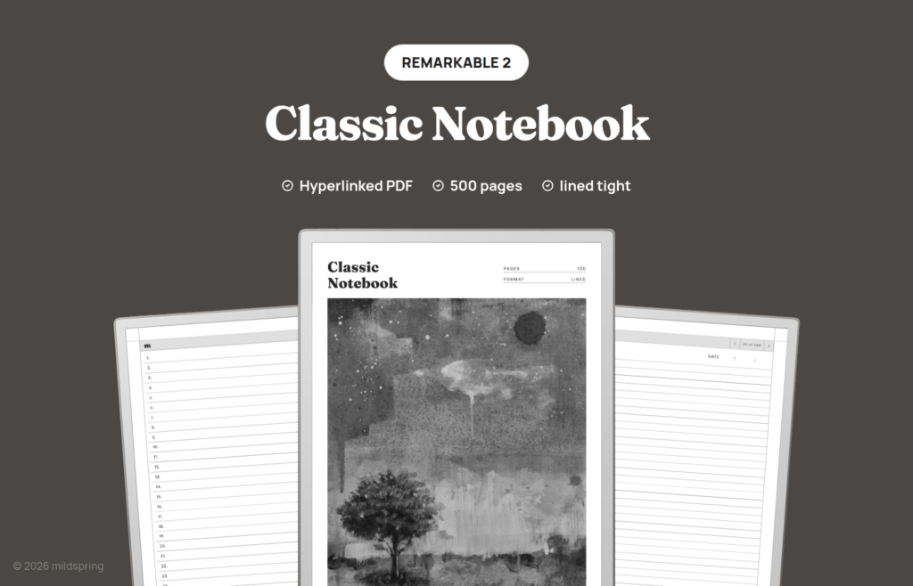 Classic Notebook for reMarkable