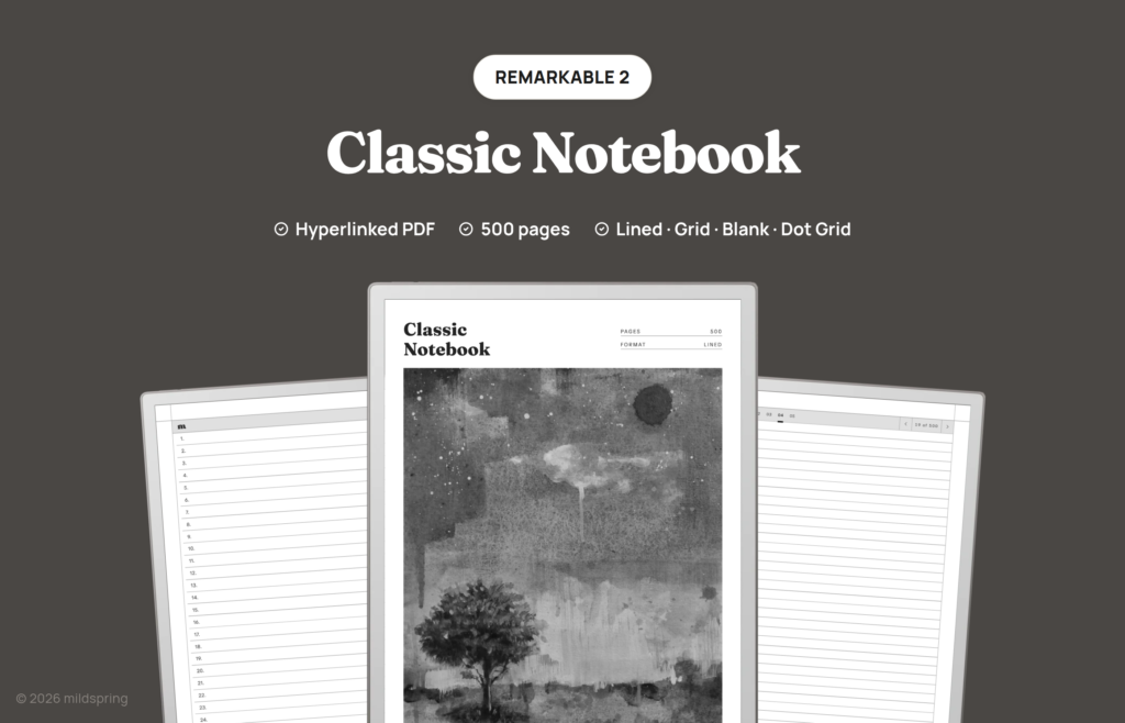 Classic Notebook for reMarkable