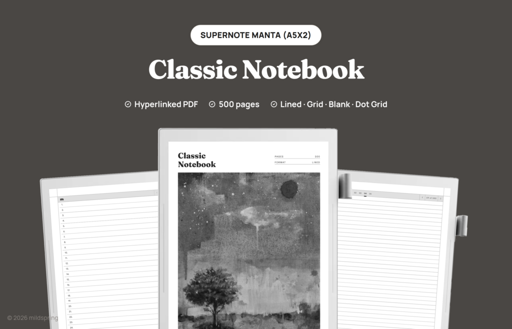 Classic Notebook for Supernote, image 4