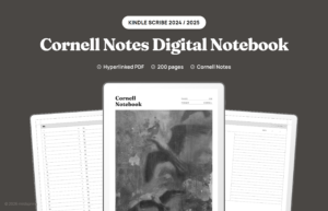 Cornell Notes Digital Notebook for Kindle Scribe