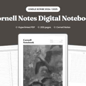Cornell Notes Digital Notebook for Kindle Scribe
