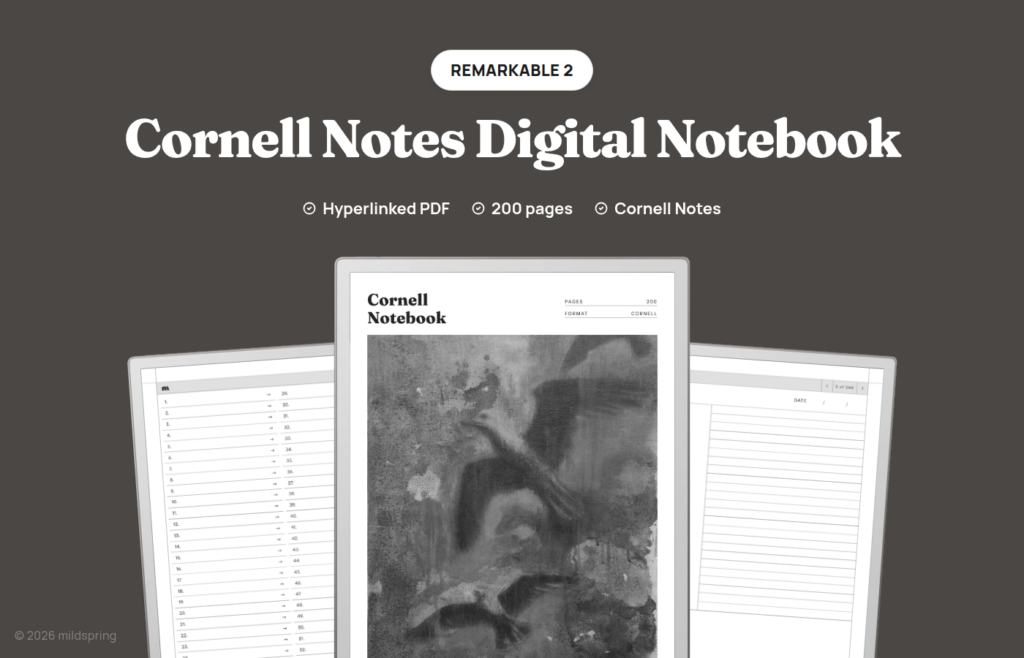 Cornell Notes Digital Notebook for reMarkable, image 4