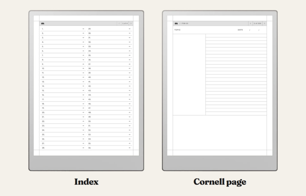 Cornell Notes Digital Notebook for reMarkable, image 6