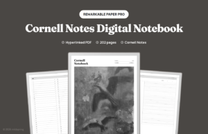 Cornell Notes Digital Notebook for reMarkable