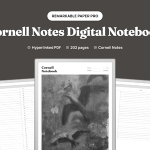 Cornell Notes Digital Notebook for reMarkable