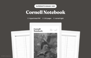Cornell Notes Digital Notebook for Supernote