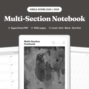 Multi-Section Notebook for Kindle Scribe