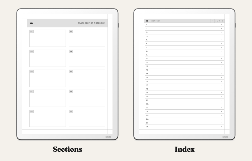 Multi-Section Notebook for Kindle Scribe, image 2