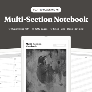 Multi-Section Notebook for Quaderno