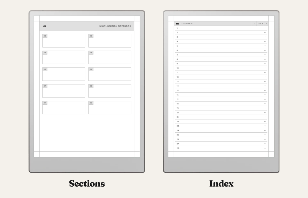 Multi-Section Notebook for reMarkable, image 2