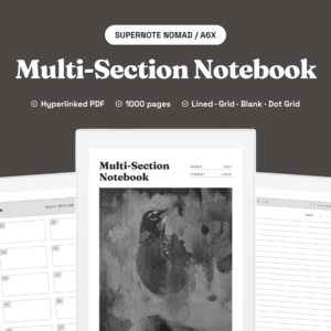 Multi-Section Notebook for Supernote