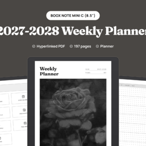 2027-2028 Weekly Planner for BOOX