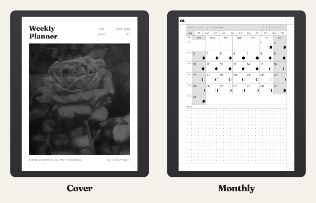 2027-2028 Weekly Planner for BOOX, image 2