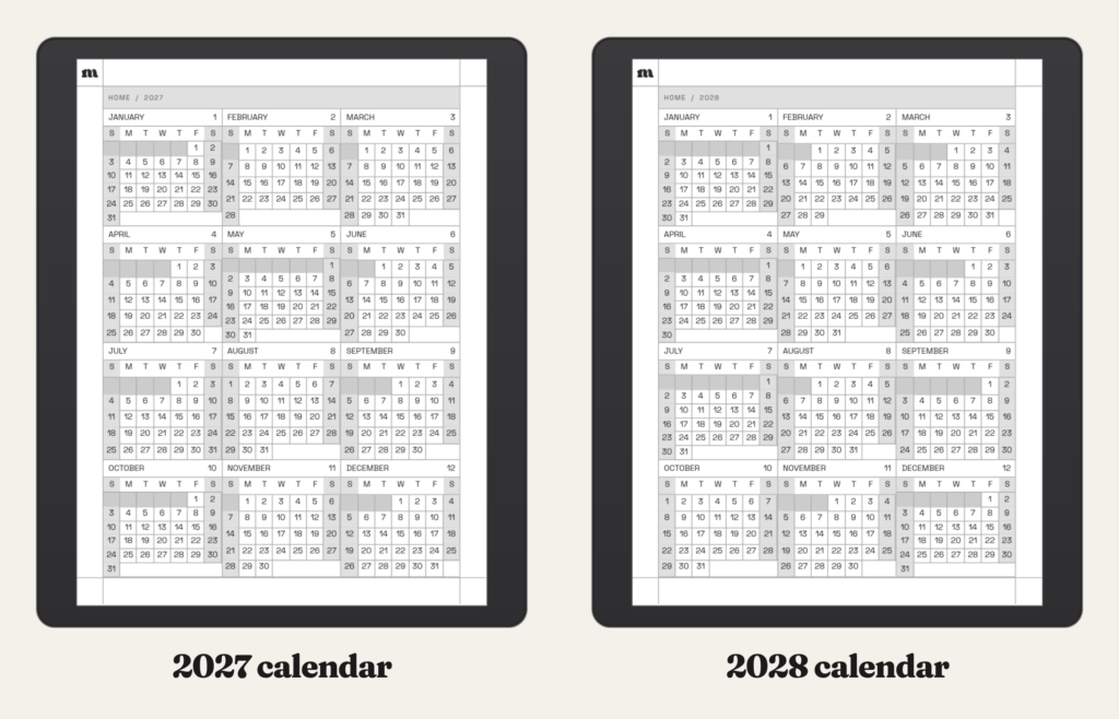 2027-2028 Weekly Planner for BOOX, image 4