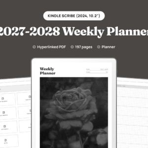 2027-2028 Weekly Planner for Kindle Scribe
