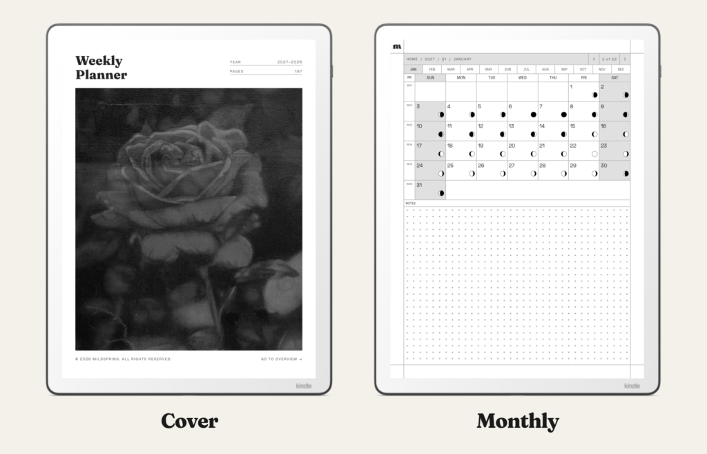 2027-2028 Weekly Planner for Kindle Scribe, image 2
