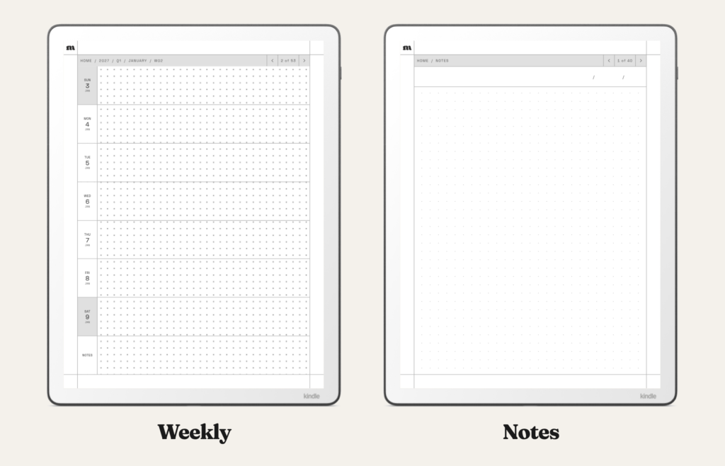 2027-2028 Weekly Planner for Kindle Scribe, image 3