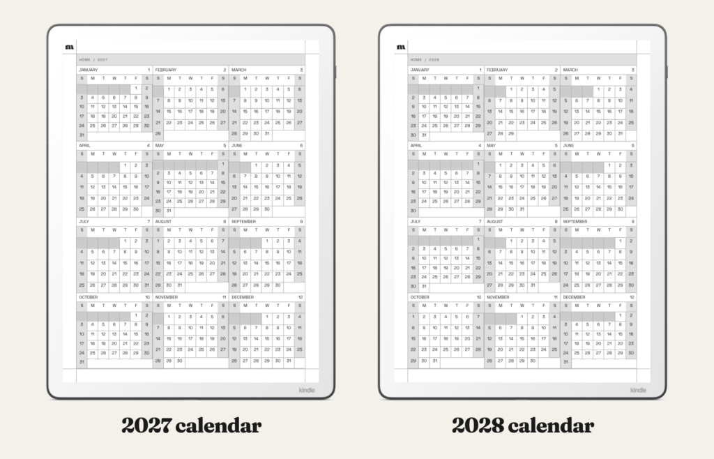 2027-2028 Weekly Planner for Kindle Scribe, image 4