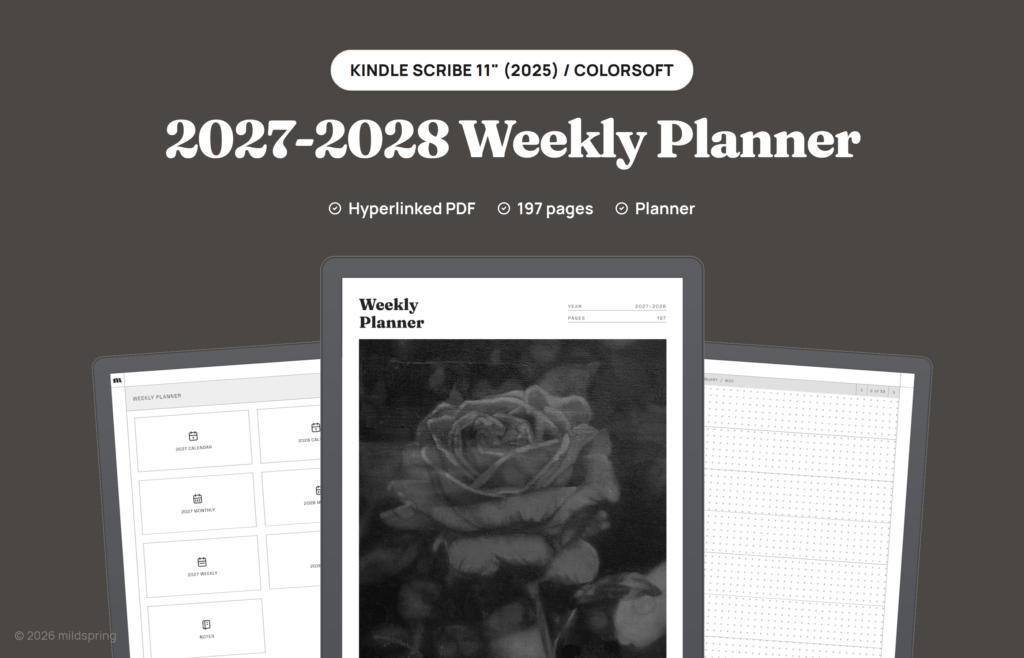 2027-2028 Weekly Planner for Kindle Scribe, image 5