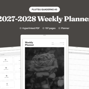 2027-2028 Weekly Planner for Quaderno
