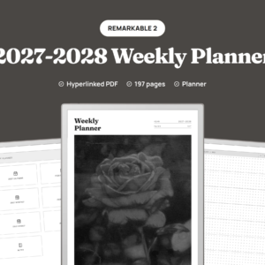 2027-2028 Weekly Planner for reMarkable