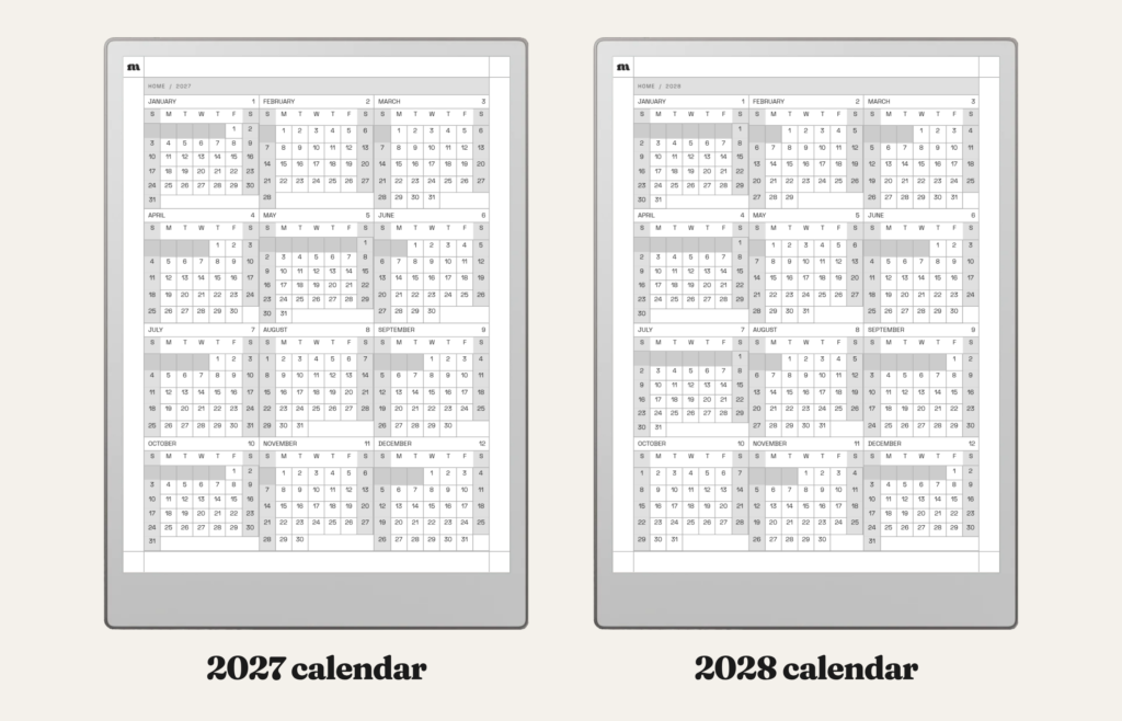 2027-2028 Weekly Planner for reMarkable, image 4